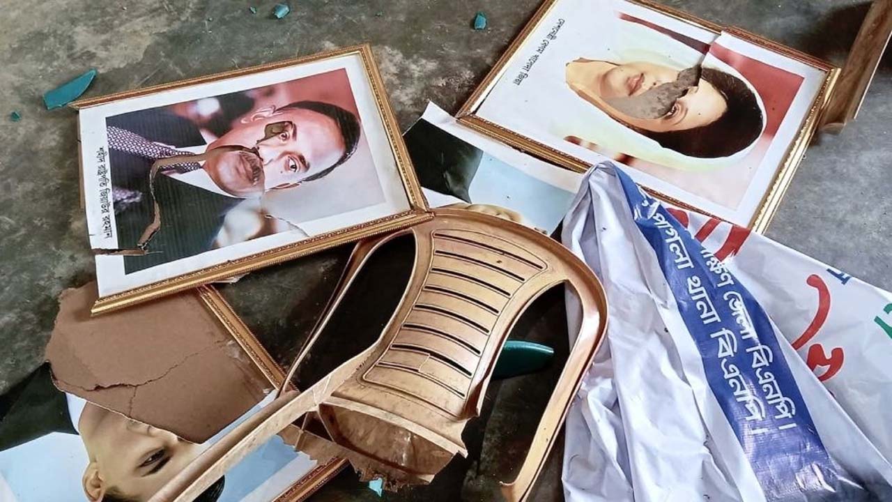 গফরগাঁওয়ে বিএনপির অফিস ভাঙচুর