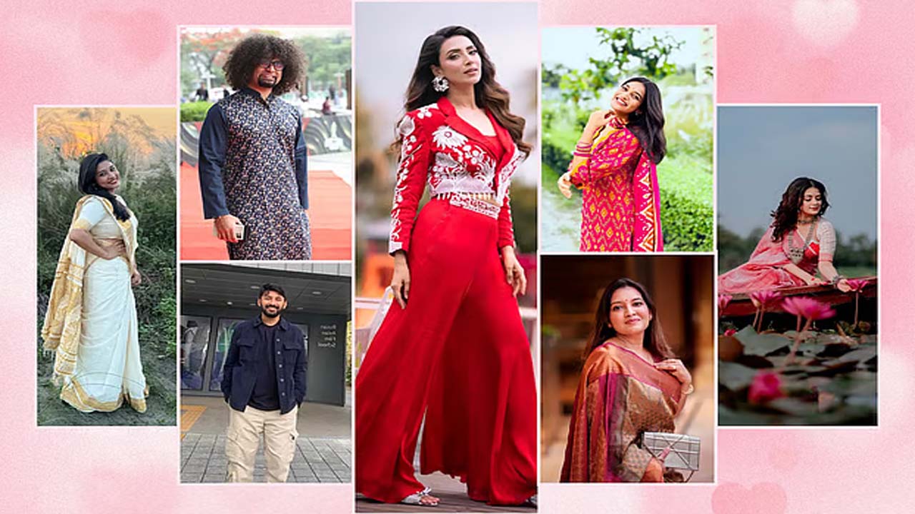 মিম, সিঁথি থেকে ঋতুরাজ—পূজায় কে কোথায়