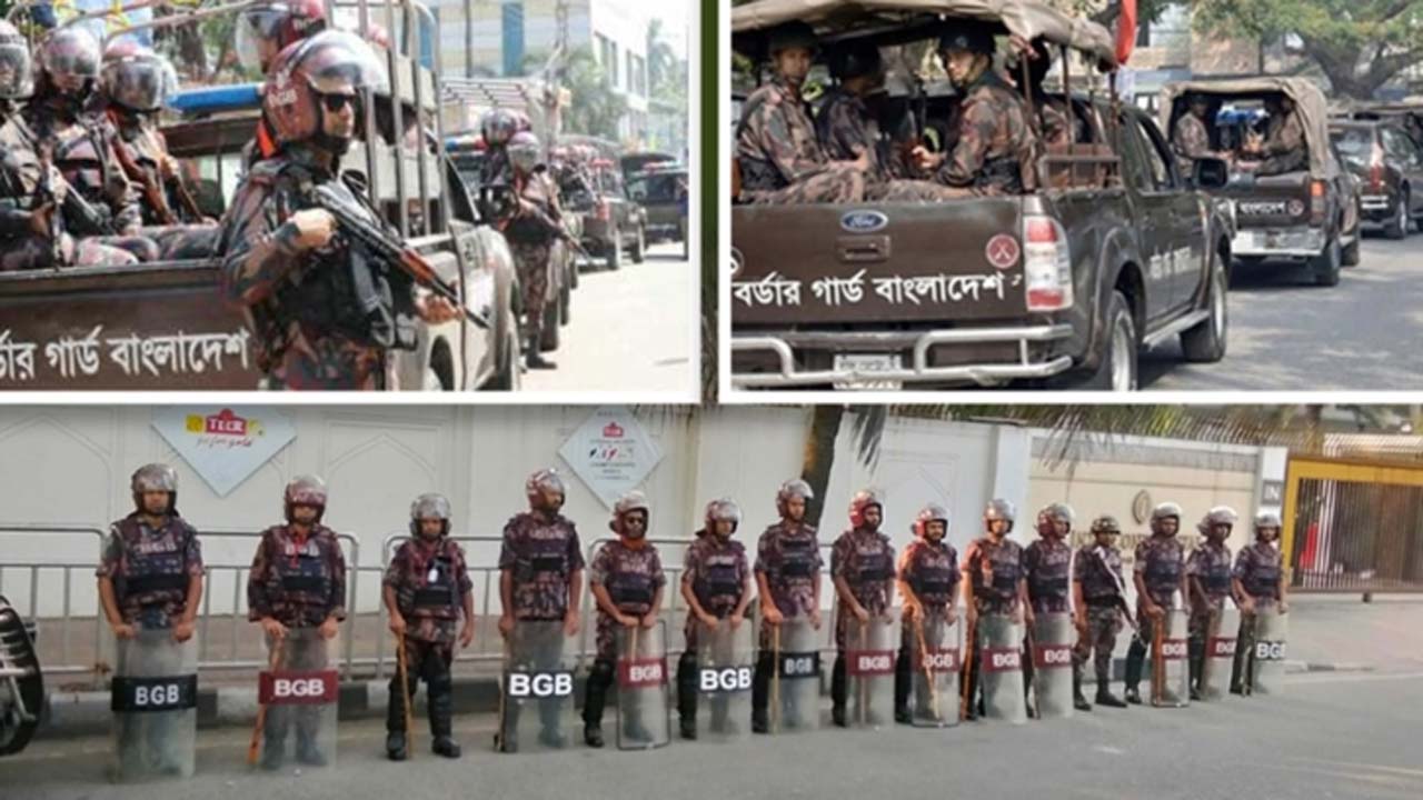 ঢাকা ও আশপাশের জেলায় বিজিবি মোতায়েন